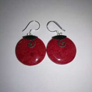 Coral Style 925 Silver Earring - Scroll Design