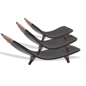 Coconut Leaf Fruit Bowl Set - Chocolate