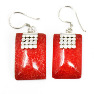 Coral Style 925 Silver Earring - SQ Mini Discs